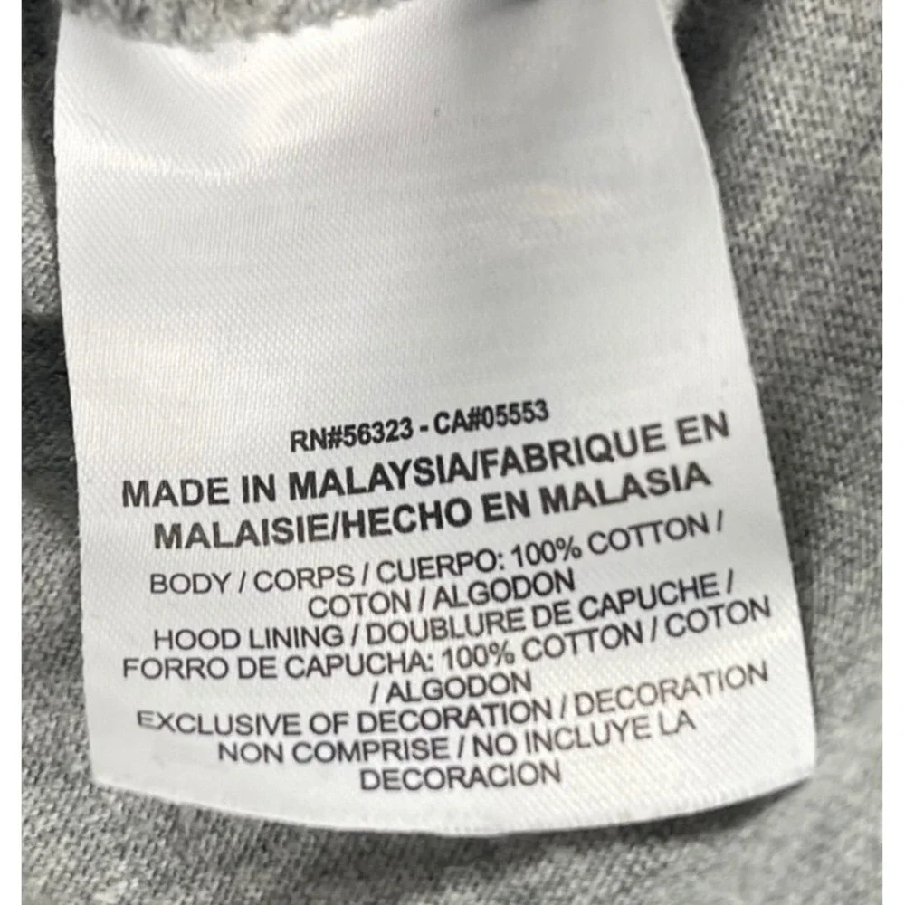 Nike Kids Small Gray Blue Full‎ Zip Hoodie Cotton Logo AA6628-063